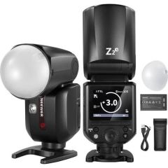 Neewer Z2-N Yuvarlak Başlıklı Bataryalı Tepe Flaşı Difüzör Kit (Nikon)