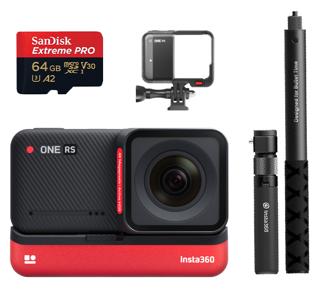 Insta360 ONE RS 4K Edition + 64GB MicroSD + Bullet Time Bundle