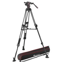 Manfrotto MVK608TWINFA Nitrotech 608 & 645 Alu Twin FTT  Video Tripod Kit