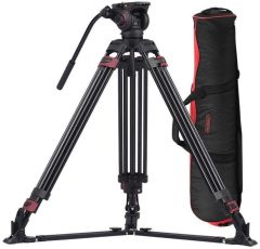 Miliboo MTT609A Hidrolik Kafalı Profesyonel Alüminyum Video Tripod