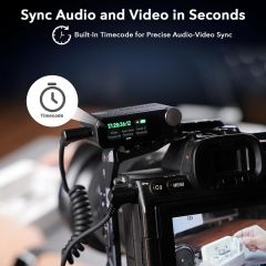 Saramonic Ultra 03 Kablosuz Yaka Mikrofonu, 32-Bit ( RX9+TX9+TX9 Lavalıer MIC – Black)