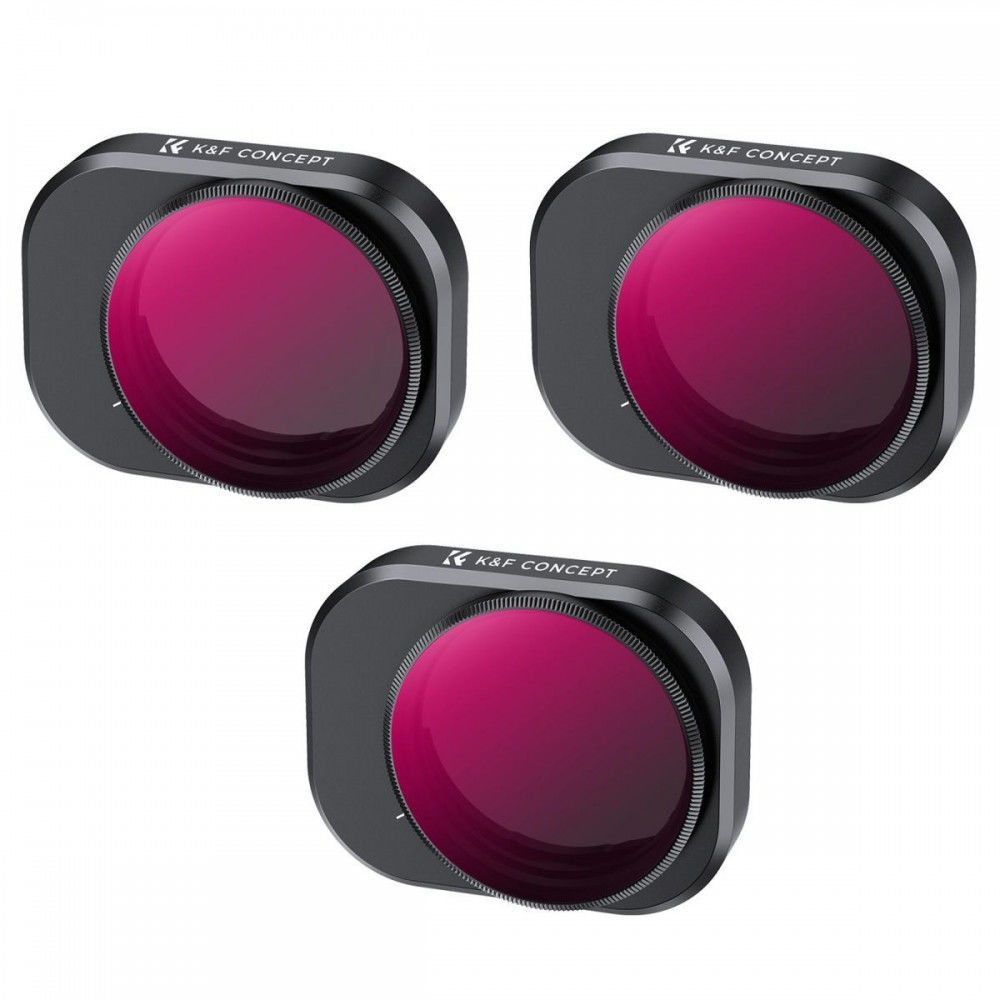 K&F CONCEPT DJI MİNİ 4 PRO ND FİLTER KİT 3 PACK (ND8 + ND16 &  + ND32 )