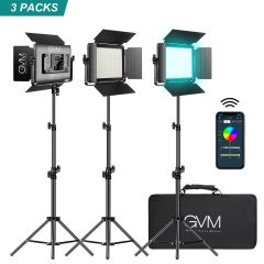 GVM 880RS-3L Panel LED 3’lü Işık Seti