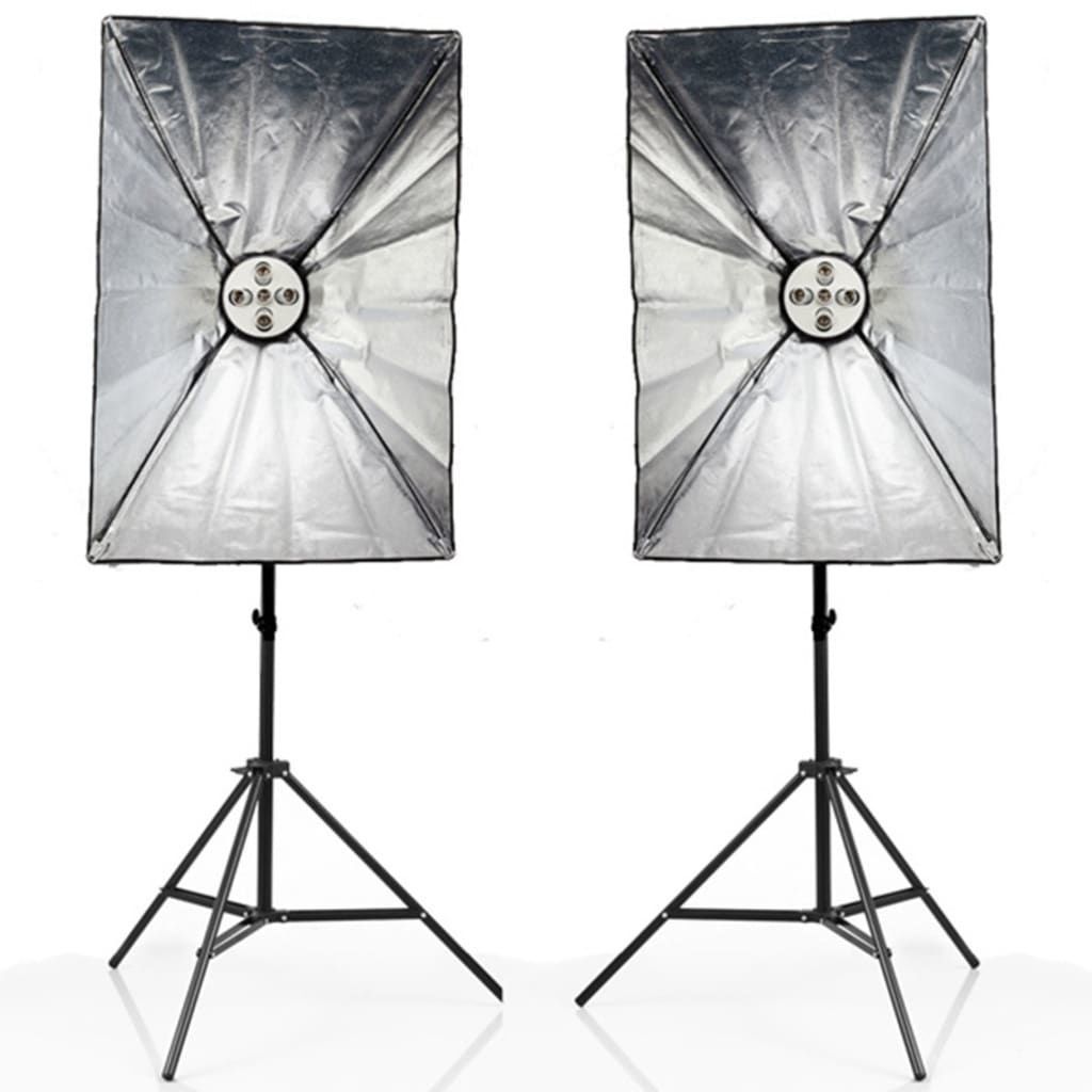 Video ve Fotoğraf için 50x70cm 5 Duylu Softbox 2'li Sürekli Işık Seti