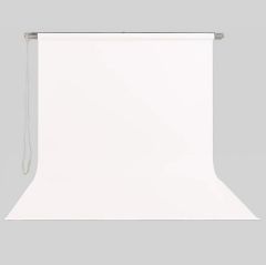 Stil Fon 270cm x 500cm Sonsuz Beyaz Fon Perdesi Seti