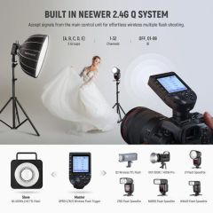 Neewer Q4 400Ws 2.4G TTL Akülü Paraflaş (Canon)