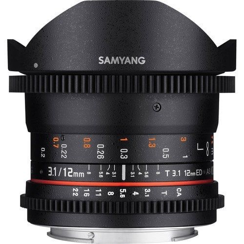 Samyang 12mm T3.1 ED AS NCS Balıkgözü Lens (Canon EF)