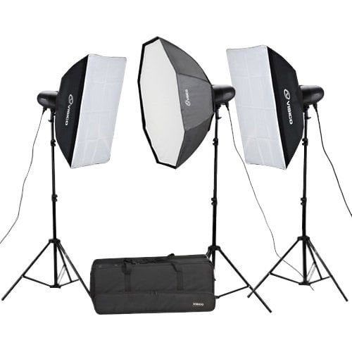 Visico VL-400 II Plus Elfin 3'lü Paraflaş Kiti