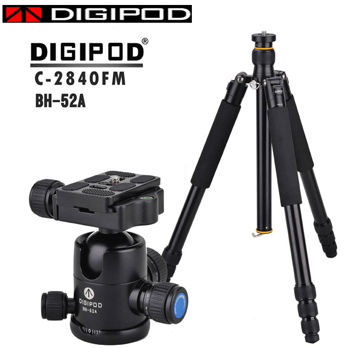 Digipod C2840FM+BH52A Carbon Fiber Çantalı Tripod