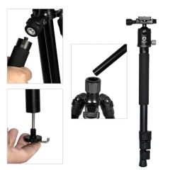 Kingjoy G555+G0 4 Bölmeli Seyahat Tripodu ve Monopod