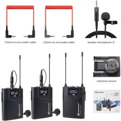 Relacart CR2 Dual Çift Kanallı Kablosuz Mikrofon