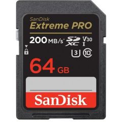 SanDisk 64GB Extreme PRO UHS-I SDXC 200MB/s V30 Hafıza Kartı