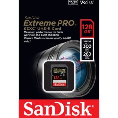 SanDisk 128GB Extreme PRO UHS-II SDXC V90 Hafıza Kartı