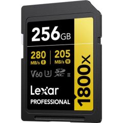 Lexar 256GB Professional 1800x UHS-II V60 SDXC Hafıza Kartı