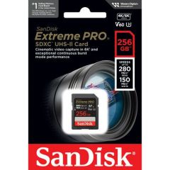SanDisk 256GB Extreme PRO UHS-II SDXC 280MB/s V60 Hafıza Kartı