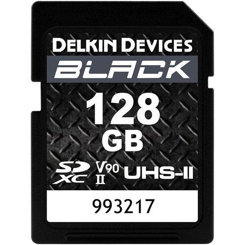 Delkin Devices 128GB Black UHS-II SDXC V90 Hafıza Kartı ( DSDBV90128)