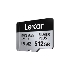 Lexar 512GB UHS-I microSDXC V30 4K Silver Plus Professional Hafıza Kartı
