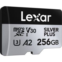 Lexar 256GB UHS-I microSDXC V30 4K Silver Plus Professional Hafıza Kartı