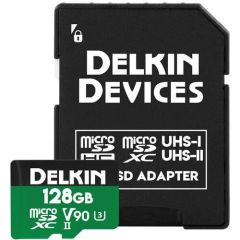 Delkin Devices 128GB POWER UHS-II V90 microSDXC Hafıza Kartı