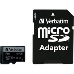 Verbatim 64GB 90MB/S Micro SD Pro Class 10 UHS (Mıc Adaptor)