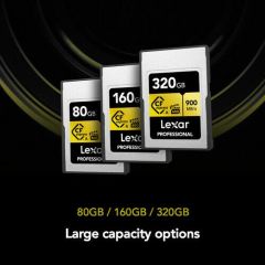 Lexar 320GB Professional CFexpress Type A Card GOLD Series