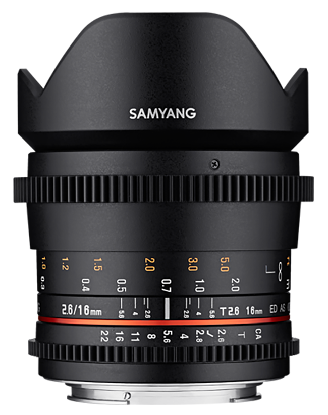 Samyang 16mm T2.6 ED AS UMC Cine Lens (Canon EF)