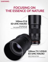 Samyang 100mm T3.1 VDSLRII Cine Makro Lens (Nikon F)