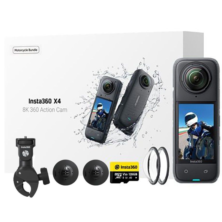 Insta360 X4 360 8K Kamera Motosiklet Kiti (128GB MicroSDXC Dahil)