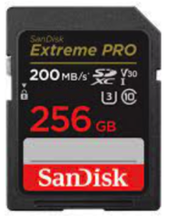 SanDisk 256GB Extreme PRO UHS-I SDXC 200MB/s V30 Hafıza Kartı