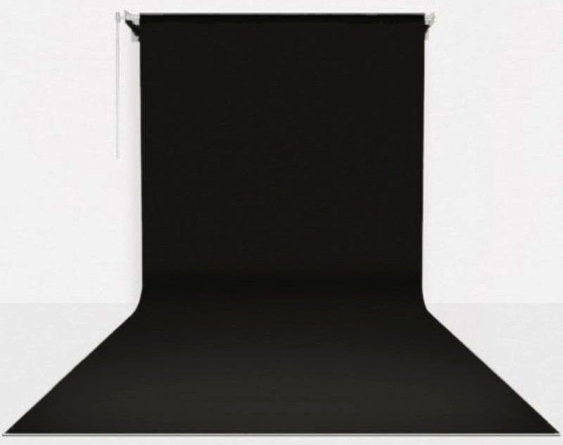 Stüdyo Teknik 270cm x 580cm Sonsuz Siyah Fon Perdesi Seti ( Boru Makara Zincir Dahil )
