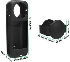 Böwee Insta360 X4 için Lensli Silikon Koruyucu Kılıf