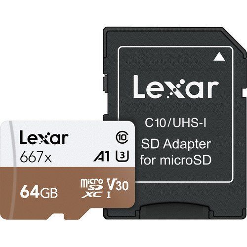 Lexar 64GB Professional 667x microSDXC 100MB/sn UHS-I V30 Hafıza Kartı
