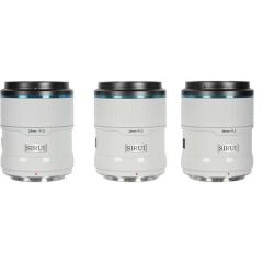 Sirui Sniper f/1.2 Autofocus 23mm, 33mm, 56mm Lens Kit (Fujifilm X) Beyaz