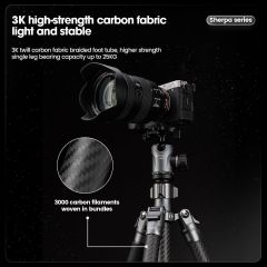 Fotopro Sherpa Plus Carbon Fiber Tripod (Monopod Özellikli)